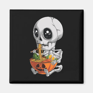 Kawaii Japanisch Anime Skeleton Halloween Ramen Fo Magnet
