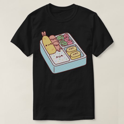 Kawaii Japanisch Bento Box Tempura Prawn T-Shirt (Design vorne)
