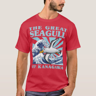 Kawaii Japanisch Great Wave Great Seagull Niedlich T-Shirt
