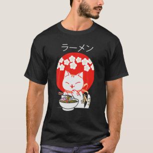 Kawaii Japanisch Katze Ramen Bowl Food Anime T-Shirt