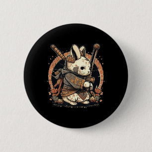 Kawaii Japanisch Style Samurai Bunny Anime Button