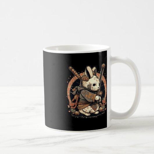 Kawaii Japanisch Style Samurai Bunny Anime Kaffeetasse (Rechts)