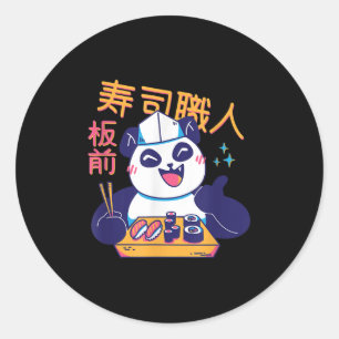 Kawaii Japanisch Sushi Zitat guten Koch Food Bear Runder Aufkleber