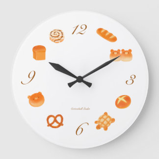 Kawaii japanische Ästhetik gemütliche Bäckerei Bro Große Wanduhr