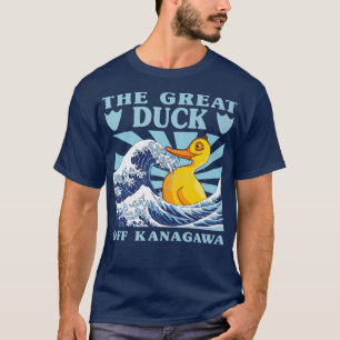 Kawaii Japanische Große Welle Große Ente Niedlich T-Shirt