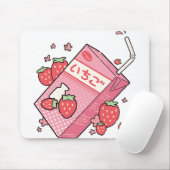 Kawaii Japanische Strawberry Juice Box Mousepad (Mit Mouse)