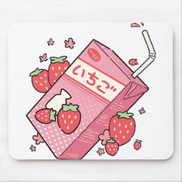 Kawaii Japanische Strawberry Juice Box Mousepad