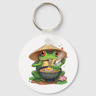 Kawaii Japanischer Ästhetischer Frosch Noodles Schlüsselanhänger