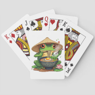 Kawaii Japanischer Ästhetischer Frosch Noodles Spielkarten