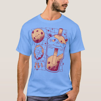 Kawaii Japanischer Boba Tea Guinea Pig Donut Cooki T-Shirt