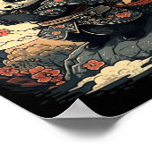 Kawaii Japanischer Stil Samurai Anime Panda Poster (Ecke)