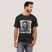 Kawaii Japanischer Stil Samurai Anime Panda T-Shirt (Vorne ganz)