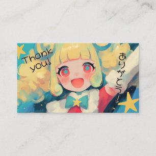 Kawaii Japanisches Danke für den Kauf Visitenkarte