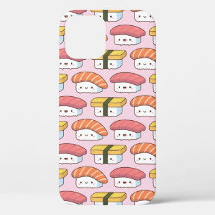 Kawaii japanisches Sushi-Essen-Doodle-Muster Rosa Case-Mate iPhone Hülle