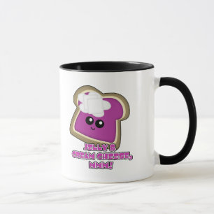 Kawaii-Jelly- und Cream-Cheese-Toast Tasse