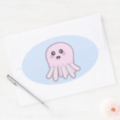 Kawaii Jellyfish Ovaler Aufkleber (Umschlag)