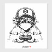 Kawaii-Junge-Aufkleber – Süßes Design Aufkleber (Blatt)