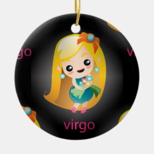 kawaii Jungfrau Keramikornament