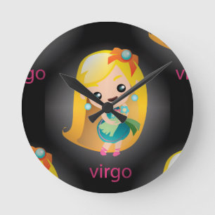 kawaii Jungfrau Runde Wanduhr