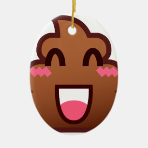 Kawaii kacke Emojis Keramikornament