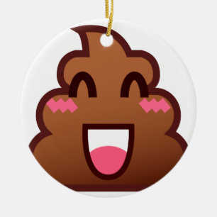 Kawaii kacke Emojis Keramikornament