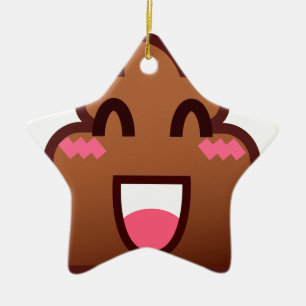 Kawaii kacke Emojis Keramikornament