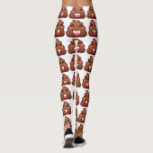 Kawaii kacke Emojis Leggings (Rückseite)
