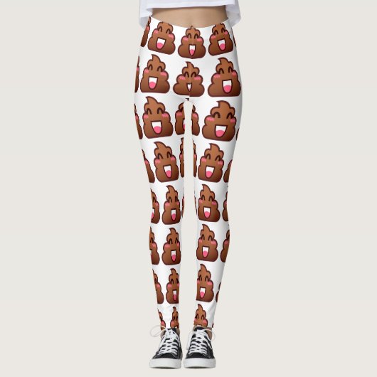 Kawaii kacke Emojis Leggings (Vorderseite)