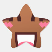 Kawaii kacke Emojis Stern-Aufkleber (Vorderseite)
