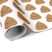 Kawaii kacken Muster Geschenkpapier (Rolleneckpunkt)