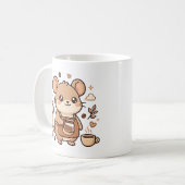 Kawaii-Kaffe-Maus-Tasse Kaffeetasse (Vorderseite Links)