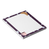 Kawaii Kaffee & Croissant Notepad Notizblock (angewinkelt)