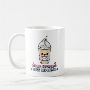 Kawaii Kaffee Lustig Mehr Espresso Weniger Depress Kaffeetasse