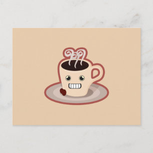 Kawaii-Kaffee Postkarte