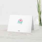 Kawaii Kaffee und Donut in Liebe, perfekt paarweis Karte (Rückseite)