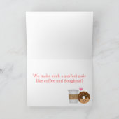 Kawaii Kaffee und Donut in Liebe, perfekt paarweis Karte (Innenseite)