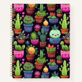 Kawaii Kaktus Notizbuch (Vorderseite)