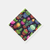 Kawaii-Kaktus-Papier-Tücher Serviette (Ecke)