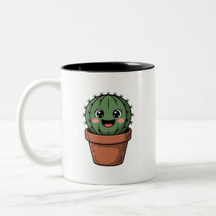 Kawaii Kaktus Zweifarbige Tasse