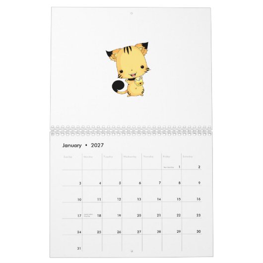 Kawaii Kalender (Jan 2027)