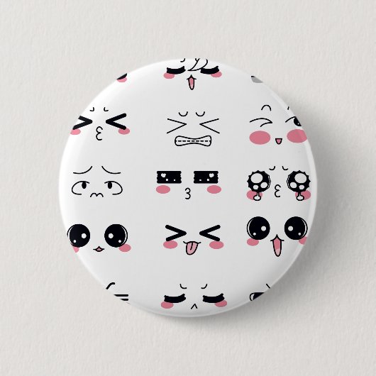 Kawaii kaomoji button (Vorderseite)