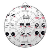 Kawaii kaomoji dartscheibe (vorne)