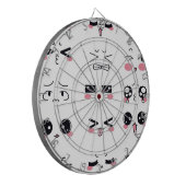 Kawaii kaomoji dartscheibe (Vorderseite Links)