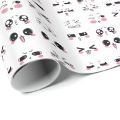 Kawaii kaomoji geschenkpapier (Rolleneckpunkt)