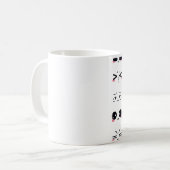 Kawaii kaomoji kaffeetasse (Vorderseite Links)