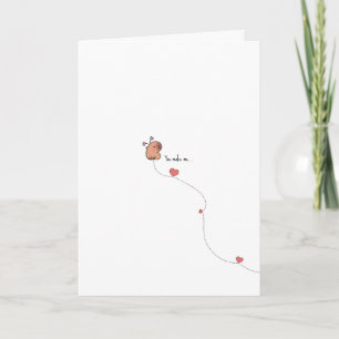 Kawaii-Kapybara-Valentinskarte mit Wortwitz Karte