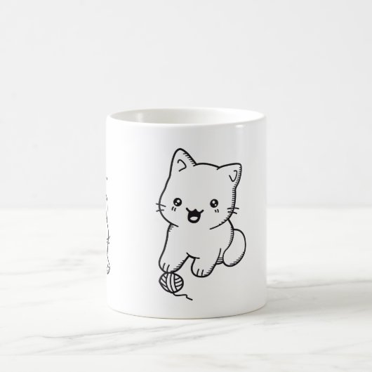 Kawaii Kätzchen Kaffeetasse (Mittel)
