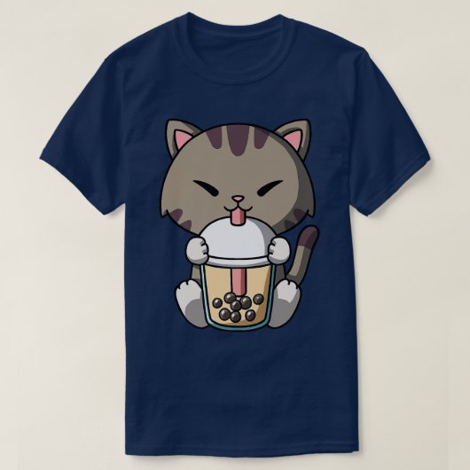 Kawaii Katze Boba Milk Tea Blubble Tee Anime Premi (Design vorne)