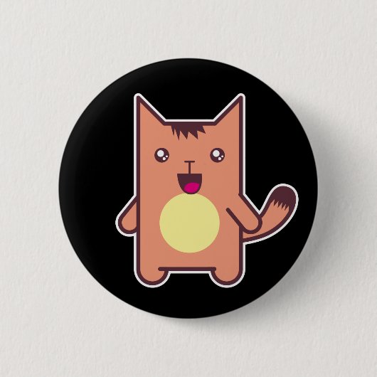 Kawaii-Katze Button (Vorderseite)