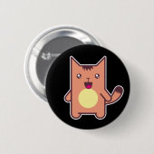 Kawaii-Katze Button (Vorne & Hinten)